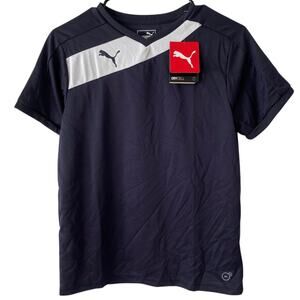 NEW PUMA Junior's Santiago TG Soccer Jersey Size XL Navy Blue Lightweight
